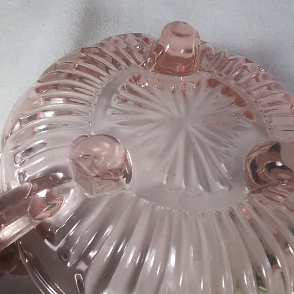 4 Set Depression Bowl Uranium Glass Pedestal Multicolor Black Green Pink Handle - Picture 9 of 15